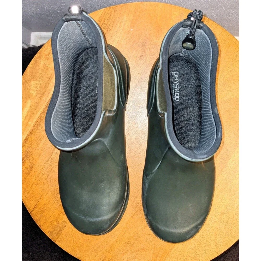 Dryshod Men's 9/9.5 Sodbuster Ankle Boots Green Waterproof Oil Slip Resistant